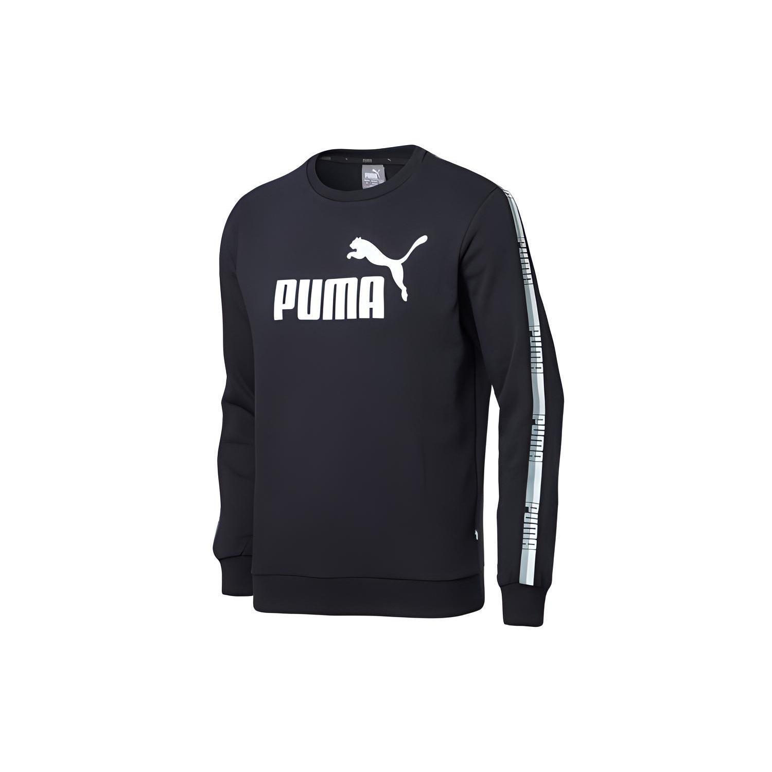 PUMA logo Printing Round Neck Black Men s 853354-01 XL