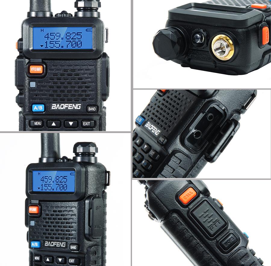 1/2 Pcs Baofeng UV-5R 5W 8W True High Power Walkie Talkie Long Range 10km FM Two Way Portable Radio UV5R Handheld Transceiver