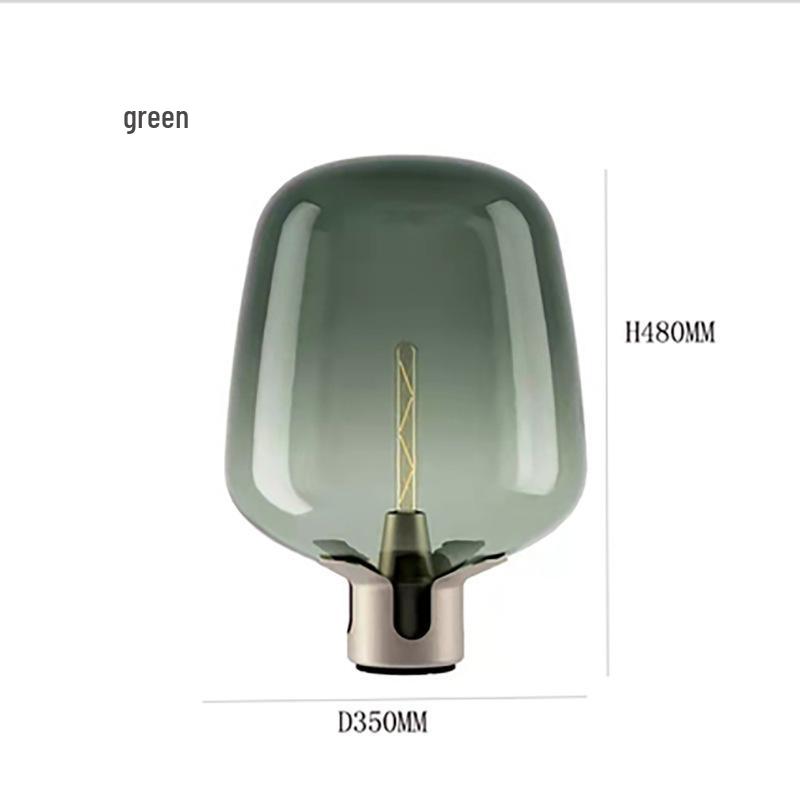 Italian Post-Modern Minimalist Glass Desk Lamp, Creative Bedroom Bedside Light, Designer Luxury Living Room Decorative Lamp