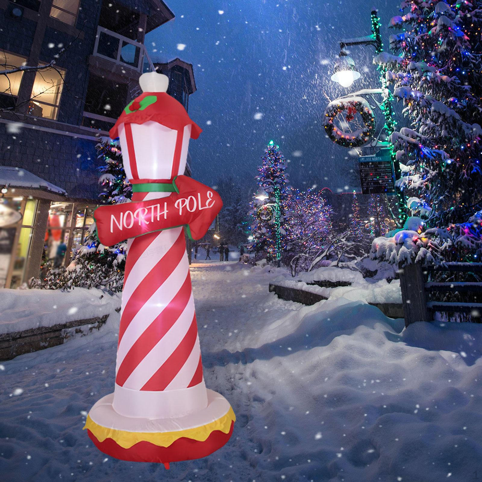 

Christmas Inflatable North Pole Lighthouse 180cm Tall for Xmas Yard Backyard