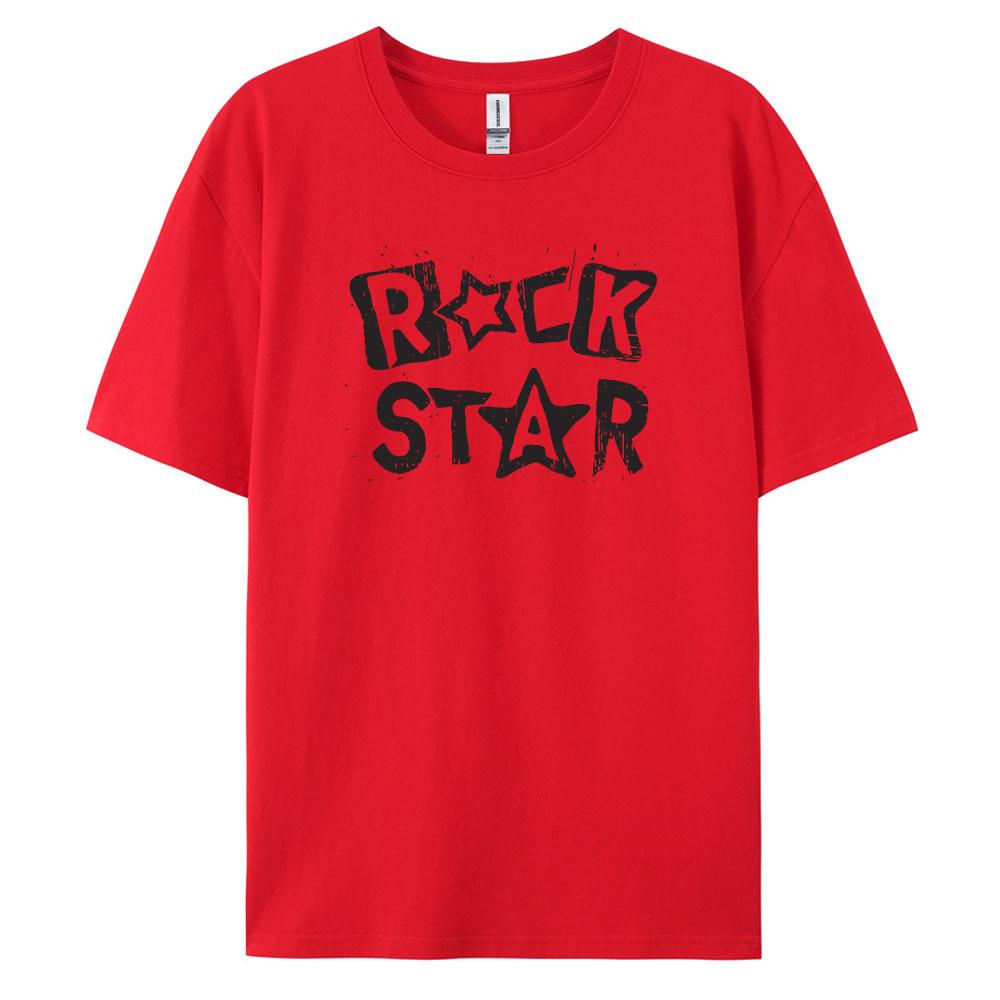RockStar Summer Essential Pure Cotton TShirt with Short Sleeves and Round Neck
