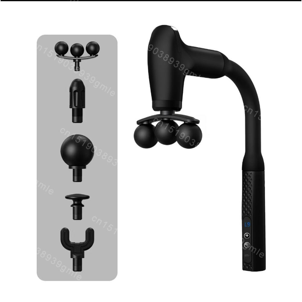 3 Head Electric Fascia Gun High-Frequency Body Massager Handheld Muscle Relaxation Back Neck Shoulder Muscle Masajeador Gun