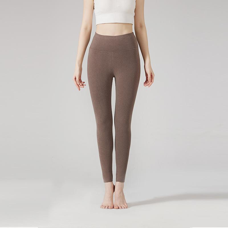 High Waist Women's Thin Base Layer Polar Fleece Warm Pants Self-Heating Thermal Leggings Seamless Slim-Fit Tummy-Control
