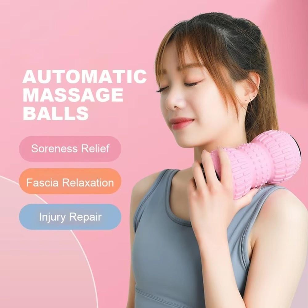 Silicone Vibration Peanut Massage Ball Muscle Pain Relief USB Rechargeable Electric Massage Peanut Ball Fitness Equipment Small