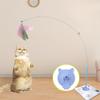 Katze Lustiger Stab Aufgerüsteter Kraftvoller Saugfuß Katze Lustiger Stab Katzenkopf-Form Draht Katze Lustiger Stab Katze Lustiges Spielzeug