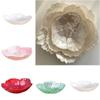 Flower-shaped Art Glass Bowl Crystal Glass Candy Tray Trinket Fruit Plates Bowl  Bread