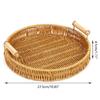 Handmade Wicker Storage Baskets Compact Bread Fruit Organizer for Everyday Use