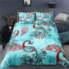Peacock Duvet Cover Plum Blossom Decor Bedding Set King Size Crane Peacock Feather Floral Pattern Romantic Polyester Quilt Cover