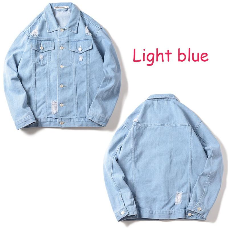 Kurtka męska Modna kurtka dżinsowa Kurtka dla par Kurtka casualowa Oversized Stretch Denim Jacket