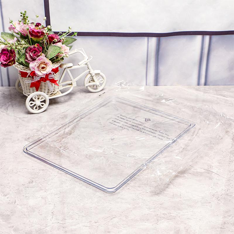 Clear Rectangular Tray for Tea Set, Fruit, Snacks & Pastries