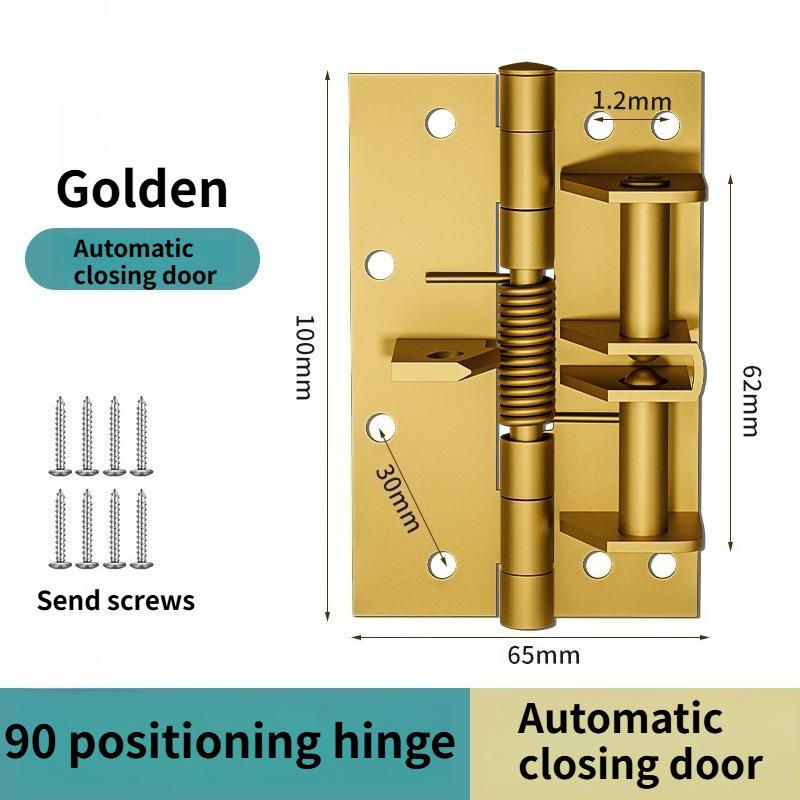 Heavy-duty 4 "automatic Door Closer Hinge 90-degree Stop Buffer Rebound Self-closing Spring Hinge