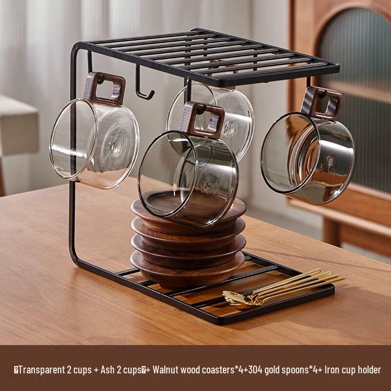 

Элегантный набор стеклянной кофейной чашки и блюдца