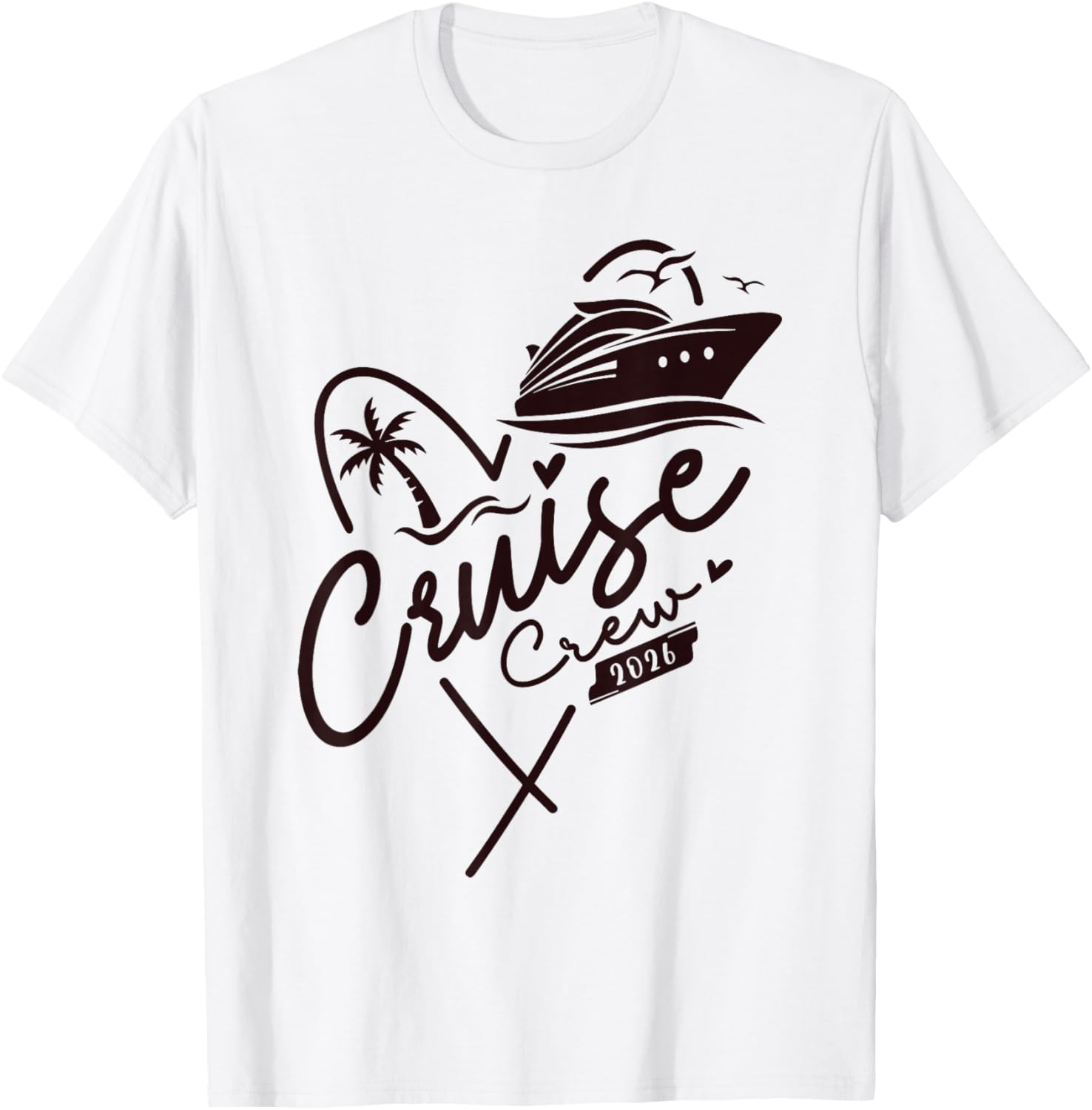 Cruise Crew 2026 Summer Vacation Trip Funny Matching Group T-Shirt S