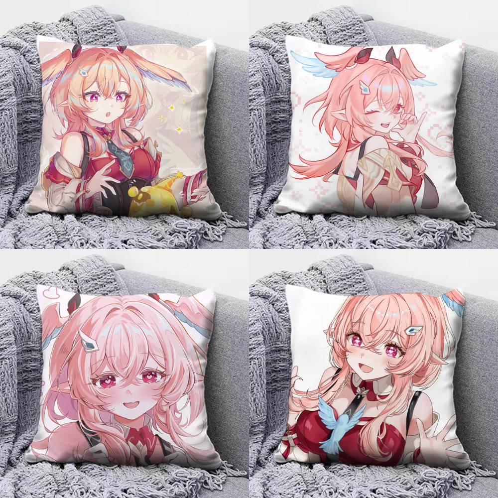 Linnea Cute Genshin Impact Home Sofa Cushion Covers and Aecorative Custom Pillow Covers