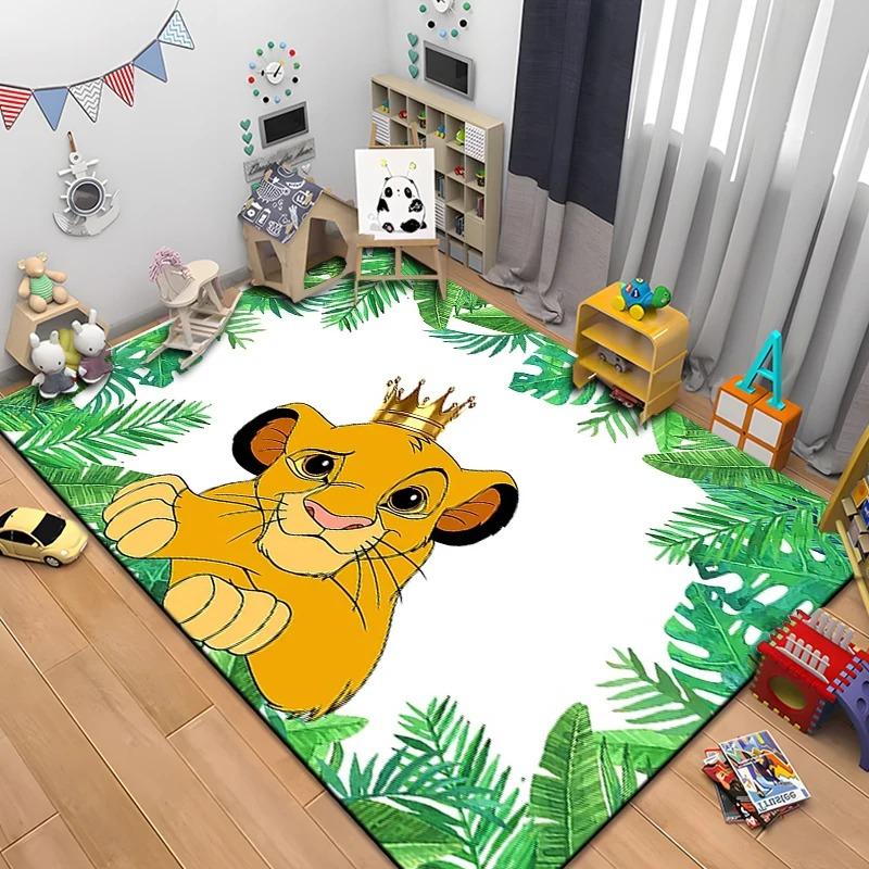 The Lion King Pattern 3D Kids Bedroom Bedside Carpet Non Slip Soft Floor Mat Sofa Coffee Table Rugs for Home Decor