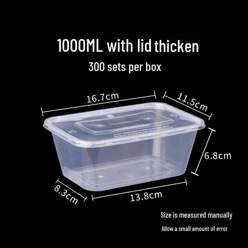 Disposable Plastic Rectangular Lunch Containers