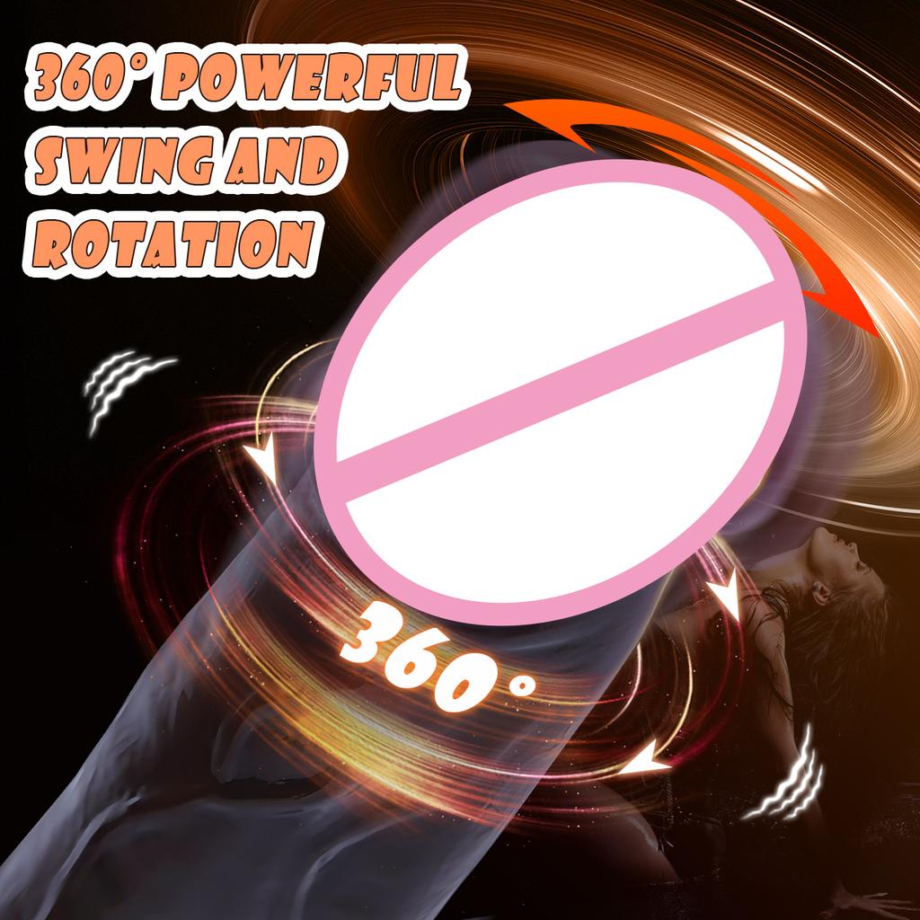Remote Control Telescopic Rotate Dildo for Women Silicone Beginner G-spot Stimulation with Strong Suction Cup for Adult Sex Toys