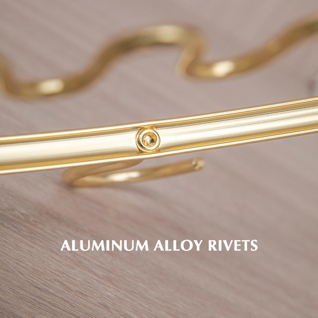 5pcs Metal Clothes Hanger Aluminum Alloy Wave Shaped Clothes Hangers for Hanging Halter Tops Vests Scarves Storage Oragnizer