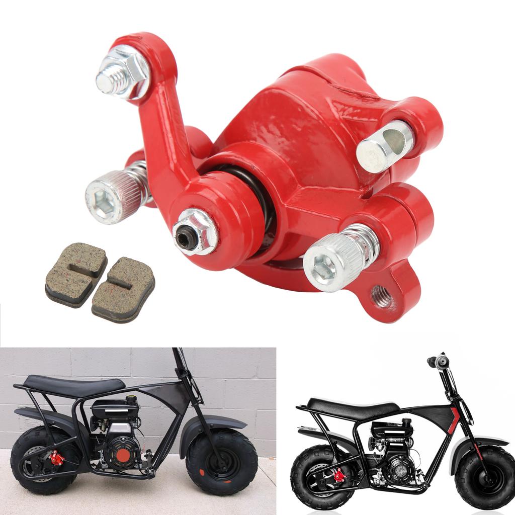 Rear Disc Brake Caliper with 2‑Brake Pad Steel Alloy Replacement for Motovox MBX10 MBX11 MBX12 Mini Bike Moto MM‑B80