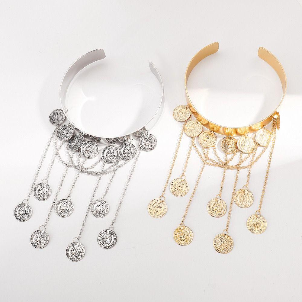 Pearl Tassel Arm Chain Adjustable Open Cuff Bracelet Armlet Armband Upper Arm Bangles  Party