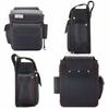 Electrician's Waist Bag, Nail Bag with Lid, Tool Holder, Two-Tier, with Tape Hook