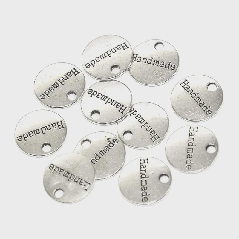 Handmade Alloy Double-Sided Letter Pendant Necklace