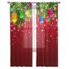 Pom de Crăciun Minge de Crăciun Perdele din tul cu fulgi de zăpadă pentru decorarea camerei de zi Perdele de Crăciun din voal transparent din șifon modern 