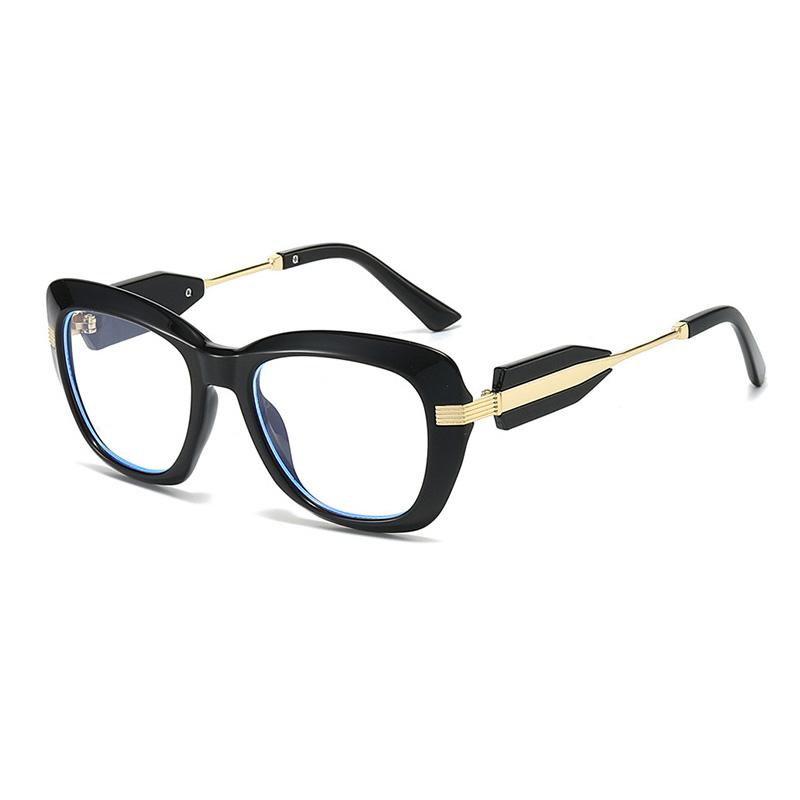 Brand Unique Design Oversized Wide Edge Prints Frame Hyperopia Eyewear Photochromic Anti Blue Ray Computer Women Reading Glasses