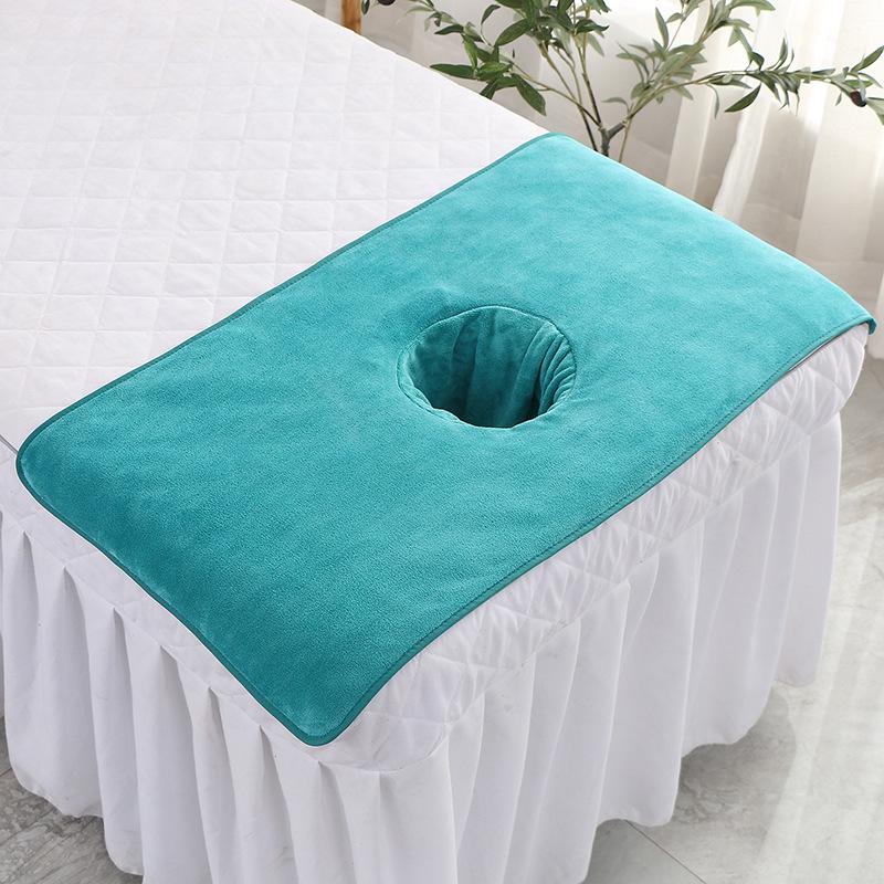 Beauty Salon Face-Down Massage Bed Pad - Thick, Absorbent, Lint-Free Large Towel with Face Hole