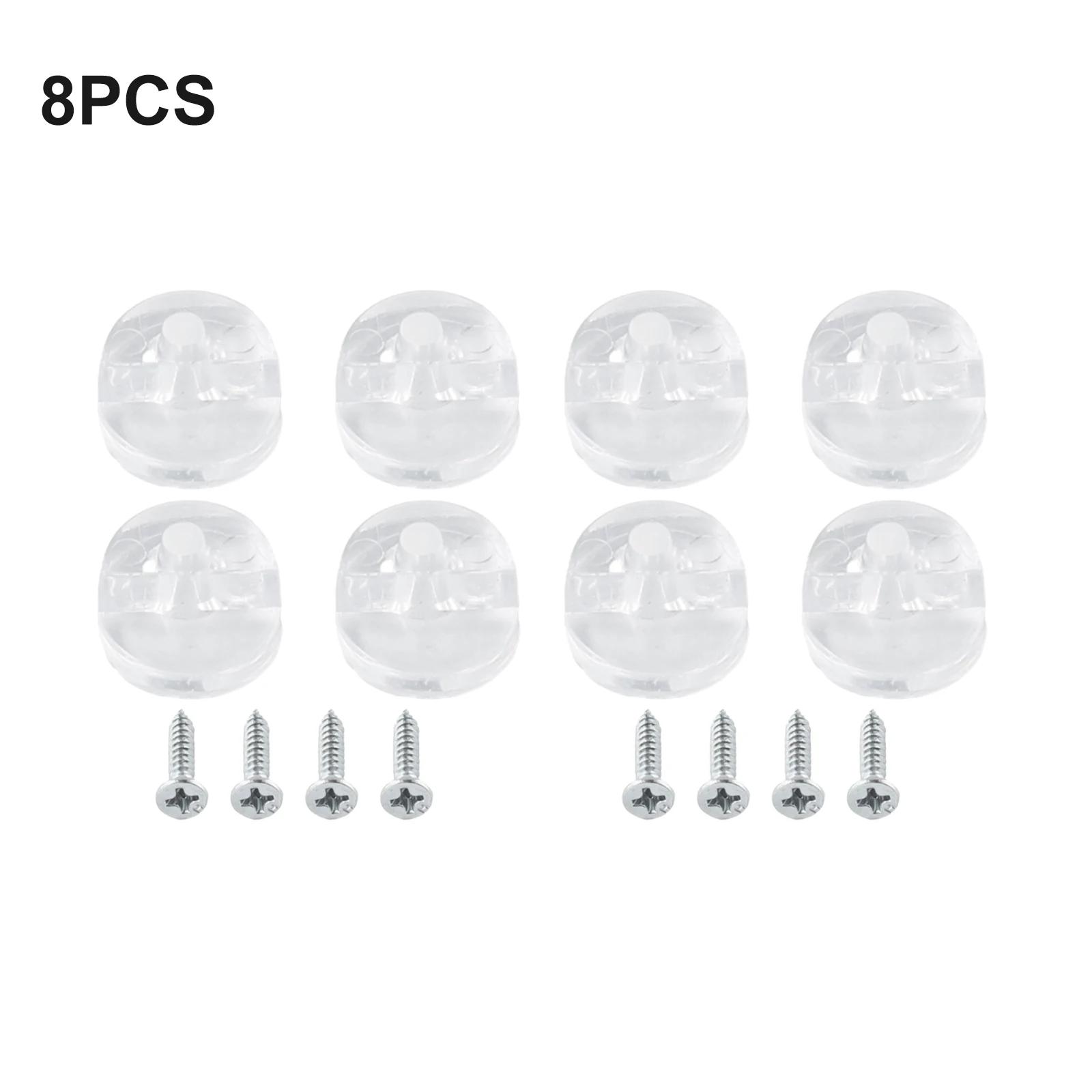 

Plastic Glass Clips for Wall Mounted Mirrors Without Frames Includes 4 Brackets with Fixing Hardware for Easy Placement 4pcs