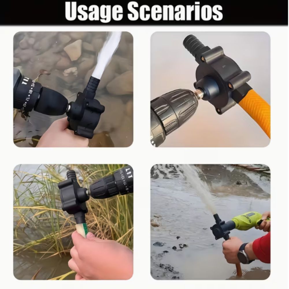 Heavy Duty Electric Drill Pump Small Self Suction Centrifugal Pump Liquid Transfer Pump  Outdoor