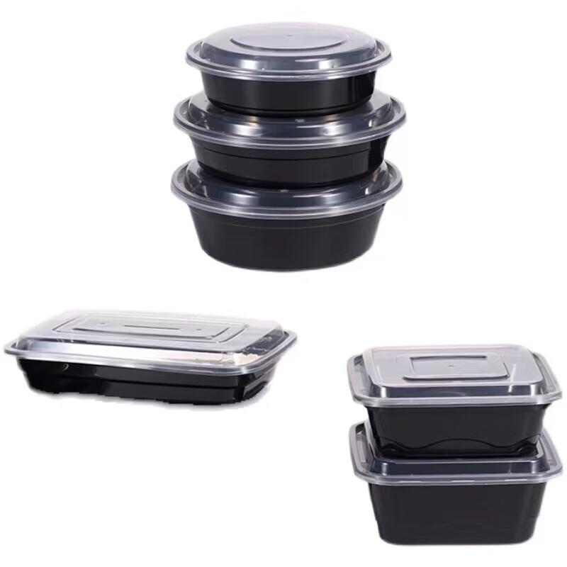 Disposable Round Black Takeout Containers