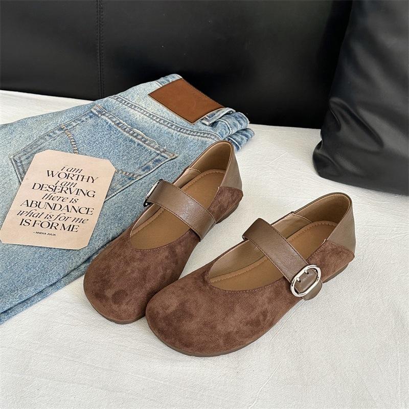 

2025 autumn new comfortable leopard print soft leather Mary Jane shoes women s versatile soft sole retro word with light mouth single shoes 40