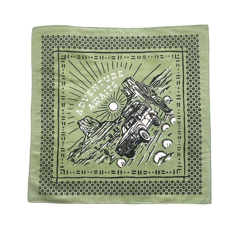 

In Stock 100% Cotton Square Towel 55x55cm Bandanas Outdoor Sports Locomotive Hiphop Cycling Headscarf Emerald 55 * 55cm