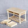1/12 Dollhouse Mini 2-drawer Dinning Table Furniture Model Kitchen Scene Decor