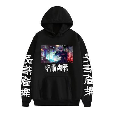 Męska Damska Bluza z Kapturem Polarowa Z Nadrukiem Anime Jujutsu Kaisen Wiosna Jesień Pulower Bluza z Kapturem Moda Casual Hip Hop Nowy Męski Dres Streetwear