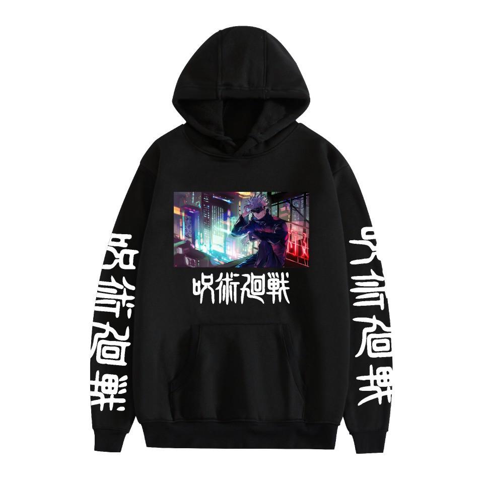 Men Women's Fleece Hooded Jujutsu Kaisen Anime Printed Spring Autumn Pullover Sweatshirt Fashion Hoodie Casual Hip Hop New Men Tracksuit Streetwear