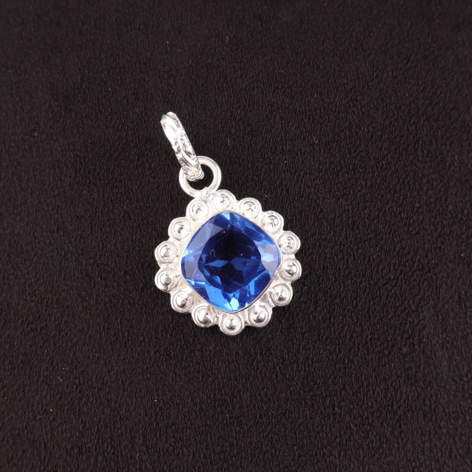 

December Birth Tanzanite Stone Sterling Silver Engagement Gift Pendant Jewelry PP-34-5