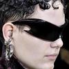 Luxury Brand Sports Punk Y2K Sunglasses UV400 Unisex One Piece Goggles for Cycling Hip Hop Shades