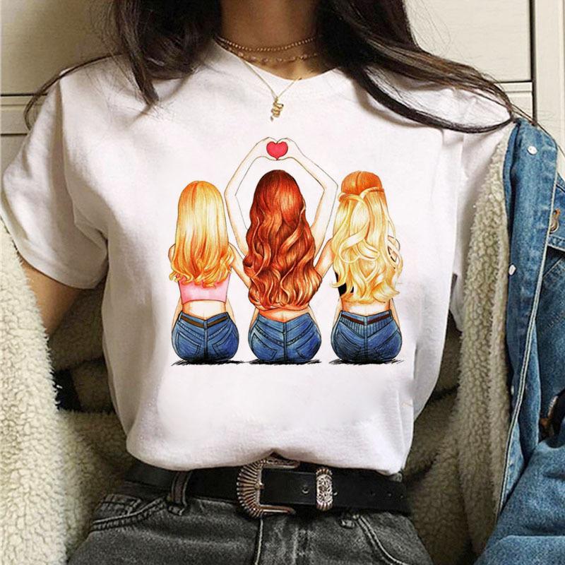 Summer Urban Girl Fashion Letter Print Simple Pure Cotton Loose Round Neck T-Shirts Women’s