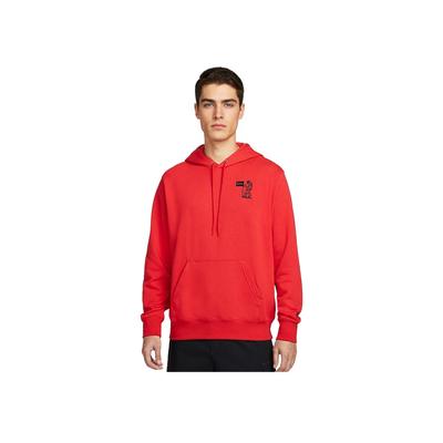 Nike Club FW24 Fashion Logo Letter Hoodie Men Hoodies University-Red Black HQ8595-657
