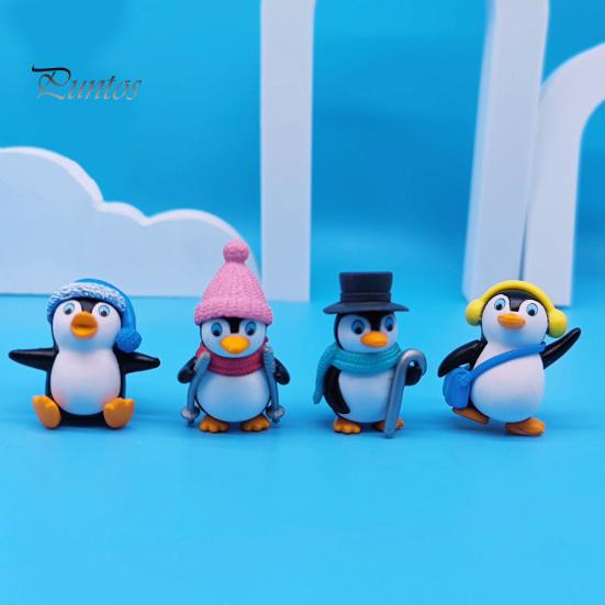Fish Tank Animal Pendant 1 Set Aquarium Landscaping Non-fading Vivid Penguin Shape Floating Diver Ornament for Home
