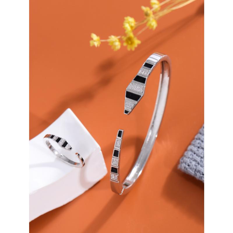 Full Set Zircon Bracelet for Women's Light Luxury Temperament Round Bracelet