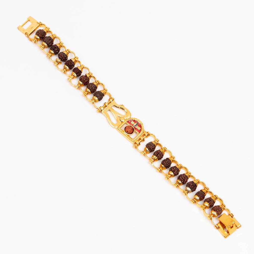 Handmade OM Rudraksha Bead Bracelet – Spiritual Healing Meditation Yoga Jewelry for Men & Women