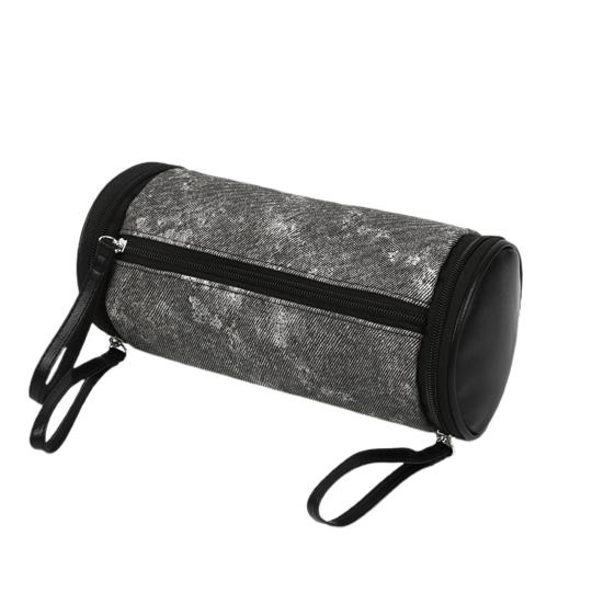 

Сумка для макияжа с ручкой, портативный держатель для косметических кистей из ПВХ с застежкой-молнией, цилиндрическая сумка для хранения косметики, дорожные принадлежности