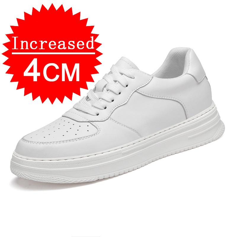 Herren Echtleder Erhöhungsschuhe Versteckte Absätze Bequem Atmungsaktiv Höhenerhöhende Schuhe 4/6/8CM Lässige Sneaker Größe 36-44