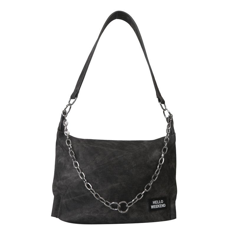 Versatile Large-capacity Tote Bag New Textured Commuter Messenger Bag Women's Retro Chain Shoulder Bag
