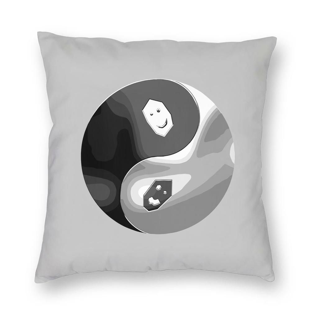 Neo Geo Yin Yang Grayscale Pillowcase Printed Polyester Cushion Cover Decor Snk Game Throw Pillow Case Cover Home Zippered X