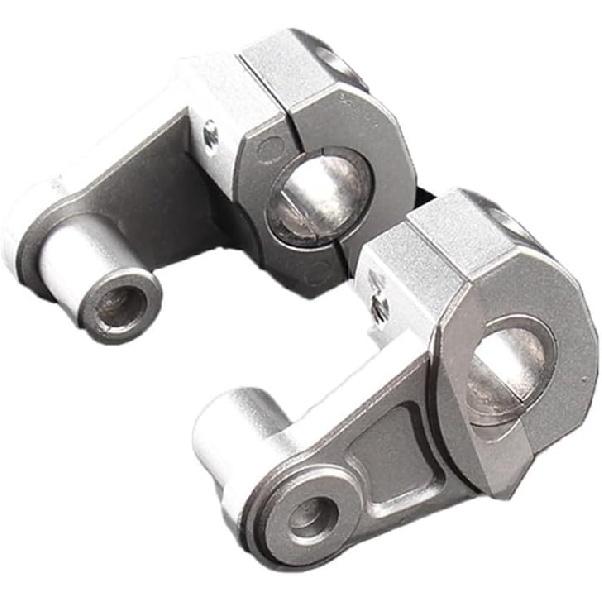 Motorcycle Handlebar Riser clamp Motorcycle Bar Clamps Raised Handlebar Handle Bar Risers for 22MM 7/8 -28MM 1 1/8  Motorcycle Handle Bar Risers 1 Set Silver