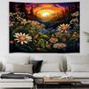Psychedelic Daisy Forest Tapestry Colorful Sunset Wall Hanging Bedroom And Living Room Home Decoration